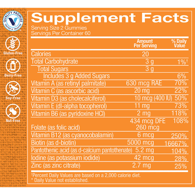 Hair Skin and Naiks - Naranja (120 Gummies)